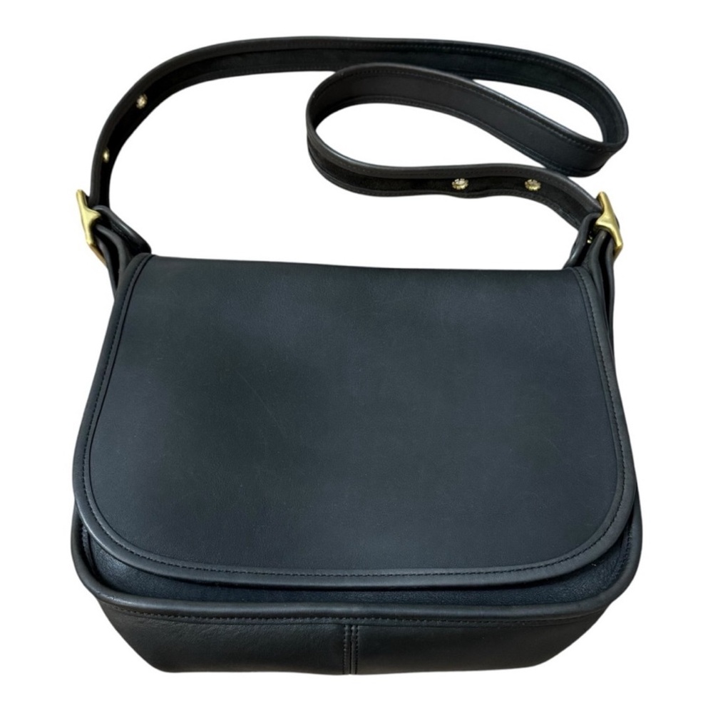 Coach Black Crossbody Bag with Gold Accents